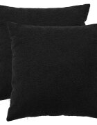 vidaXL Калъфка за възглавница 2 pcs HEERLEN Черно 60 x 60 cm Букле