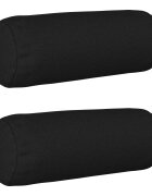 vidaXL Калъфка за възглавница 2 pcs HEERLEN Черно Ø 15 x 40 см