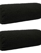vidaXL Калъфка за възглавница 2 pcs HEERLEN Черно Ø 15 x 40 см Букле