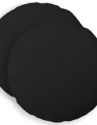 vidaXL Калъфка за възглавница 2 pcs HEERLEN Черно Ø 40 cm