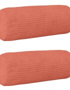 vidaXL Калъфка за възглавница 2 pcs HEERLEN Червено оранжево кордурой