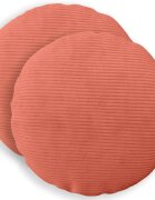 vidaXL Калъфка за възглавница 2 pcs HEERLEN Червено оранжево Ø 50 cm