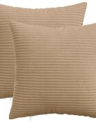 vidaXL Калъфка за възглавница 2 pcs HEERLEN Кафяво 45 x 45 cm кордурой