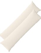 vidaXL Калъфка за възглавница 2 pcs HEERLEN Кремаво 40 x 145 см