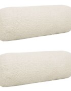vidaXL Калъфка за възглавница 2 pcs HEERLEN Кремаво Ø 15 x 40 см Букле