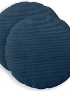 vidaXL Калъфка за възглавница 2 pcs HEERLEN Морски син Ø 30 cm