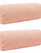 vidaXL Калъфка за възглавница 2 pcs HEERLEN Розово Ø 15 x 40 см Букле
