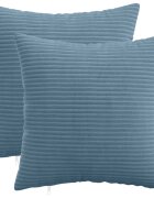 vidaXL Калъфка за възглавница 2 pcs HEERLEN Синьо 30 x 30 cm кордурой