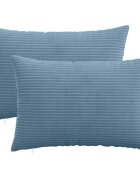 vidaXL Калъфка за възглавница 2 pcs HEERLEN Синьо 50 x 75 cm кордурой