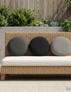 vidaXL Калъфка за възглавница 2 pcs HEERLEN Сиво Ø 30 cm Полиестер