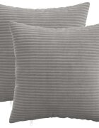 vidaXL Калъфка за възглавница 2 pcs HEERLEN Светлосиво 50 x 50 cm