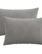 vidaXL Калъфка за възглавница 2 pcs HEERLEN Светлосиво 50 x 70 cm