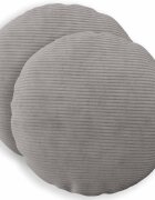 vidaXL Калъфка за възглавница 2 pcs HEERLEN Светлосиво Ø 50 cm