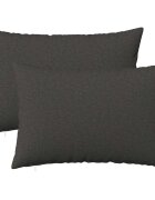 vidaXL Калъфка за възглавница 2 pcs HEERLEN Тъмносиво 30 x 50 cm