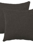 vidaXL Калъфка за възглавница 2 pcs HEERLEN Тъмносиво 35 x 35 cm Букле