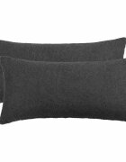 vidaXL Калъфка за възглавница 2 pcs HEERLEN Тъмносиво 40 x 80 cm Букле