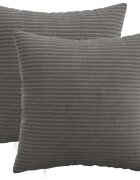 vidaXL Калъфка за възглавница 2 pcs HEERLEN Тъмносиво 50 x 50 cm