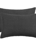 vidaXL Калъфка за възглавница 2 pcs HEERLEN Тъмносиво 50 x 75 cm Букле