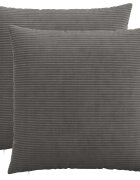 vidaXL Калъфка за възглавница 2 pcs HEERLEN Тъмносиво 70 x 70 cm