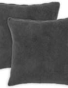 vidaXL Калъфка за възглавница 2 pcs HEERLEN Тъмносиво 80 x 80 cm Букле