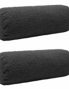 vidaXL Калъфка за възглавница 2 pcs HEERLEN Тъмносиво Ø 15 x 40 см