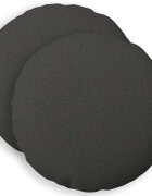 vidaXL Калъфка за възглавница 2 pcs HEERLEN Тъмносиво Ø 40 cm