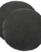vidaXL Калъфка за възглавница 2 pcs HEERLEN Тъмносиво Ø 50 cm Букле