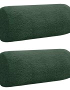 vidaXL Калъфка за възглавница 2 pcs HEERLEN Тъмнозелено Ø 15 x 40 см
