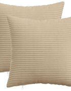 vidaXL Калъфка за възглавница 2 pcs HEERLEN Таупе 35 x 35 cm кордурой