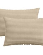 vidaXL Калъфка за възглавница 2 pcs HEERLEN Таупе 50 x 70 cm кордурой