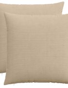 vidaXL Калъфка за възглавница 2 pcs HEERLEN Таупе 70 x 70 cm кордурой