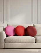 vidaXL Калъфка за възглавница 2 pcs HEERLEN Виненочервен Ø 30 cm
