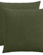 vidaXL Калъфка за възглавница 2 pcs HEERLEN Зелено 70 x 70 cm кордурой