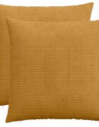 vidaXL Калъфка за възглавница 2 pcs HEERLEN Жълто 70 x 70 cm кордурой