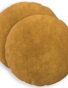 vidaXL Калъфка за възглавница 2 pcs HEERLEN Жълто Ø 40 cm