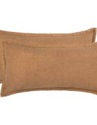 vidaXL Калъфка за възглавница 2 pcs HOUTEN Бежово 40 x 80 cm Букле
