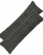 vidaXL Калъфка за възглавница 2 pcs HOUTEN Тъмносиво 40 x 145 см Букле