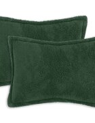 vidaXL Калъфка за възглавница 2 pcs HOUTEN Тъмнозелено 40 x 60 cm