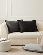 vidaXL Калъфка за възглавница 6 бр. HOUTEN Черно 50 x 80 cm Полиестер