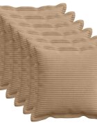 vidaXL Калъфка за възглавница 6 бр. HOUTEN Кафяво 30 x 30 cm кордурой