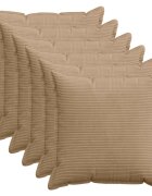 vidaXL Калъфка за възглавница 6 бр. HOUTEN Кафяво 70 x 70 cm кордурой