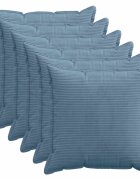 vidaXL Калъфка за възглавница 6 бр. HOUTEN Синьо 55 x 55 см кордурой