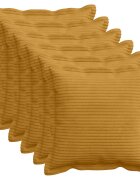 vidaXL Калъфка за възглавница 6 бр. HOUTEN Жълто 35 x 35 cm кордурой