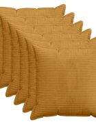 vidaXL Калъфка за възглавница 6 бр. HOUTEN Жълто 80 x 80 cm кордурой