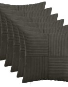 vidaXL Калъфка за възглавница 6 pcs ALMELO Антрацит 50 x 50 cm