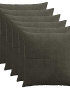 vidaXL Калъфка за възглавница 6 pcs ALMELO Антрацит 80 x 80 cm