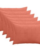 vidaXL Калъфка за възглавница 6 pcs ALMELO Червено оранжево 40 x 60 cm