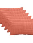 vidaXL Калъфка за възглавница 6 pcs ALMELO Червено оранжево 40 x 80 cm