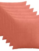 vidaXL Калъфка за възглавница 6 pcs ALMELO Червено оранжево 60 x 60 cm