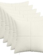 vidaXL Калъфка за възглавница 6 pcs ALMELO Кремаво 35 x 35 cm кордурой